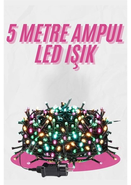 5 Metre Ampul LED Işık Renkli Rgb Çok Renkli LED Aydınlatma - SBS4087-6738 fiyatları