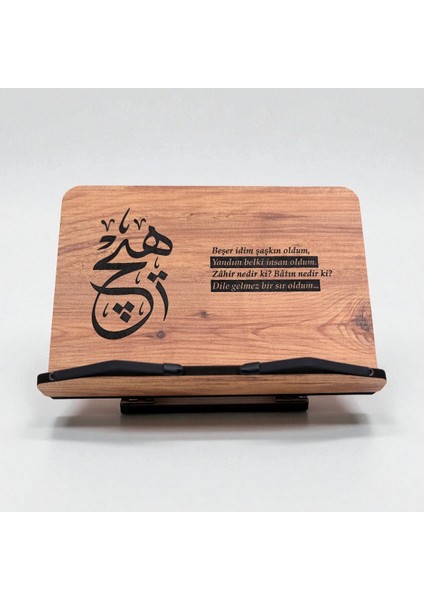 Ahşap Kitap Okuma Standı Masaüstü Ahşap Rahle