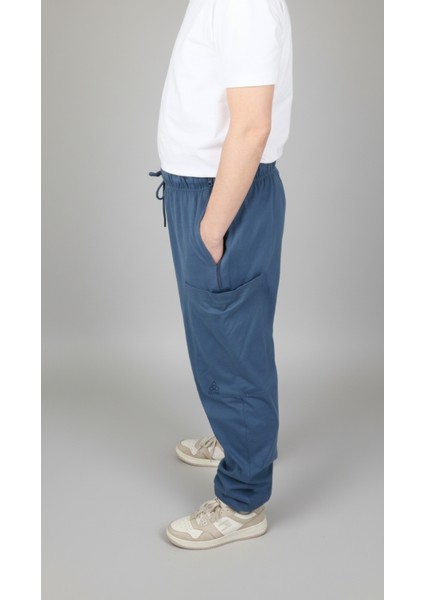 Adaptif Denim Mavi Hasta Bakım ve Tedavi Pantolonu