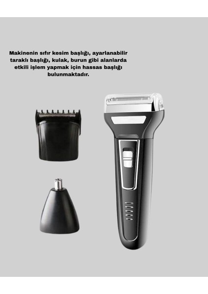 Insua 3 Başlıklı Profesyonel Tıraş Makinesi – Sıfır Kesim Hassas Başlık - SBS1151-6463 fiyatları