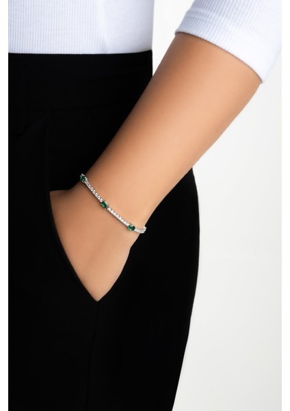 Sylvanna 18 Ayar Beyaz Altın Kaplama Gümüş Su Yolu Bileklik fırsatları