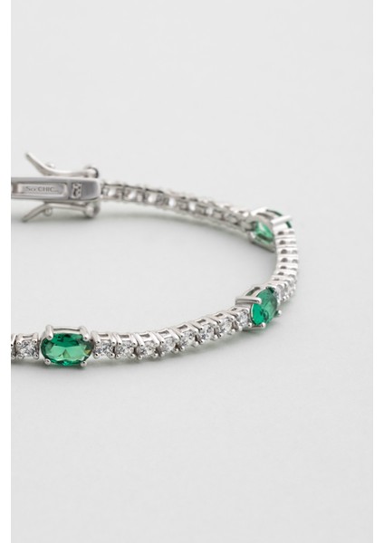 Sylvanna 18 Ayar Beyaz Altın Kaplama Gümüş Su Yolu Bileklik indirimleri