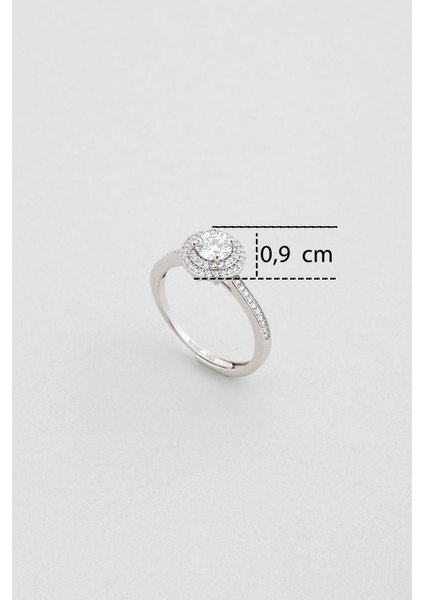 Işıltılı Mozanit 18 Ayar Beyaz Altın Kaplama Ayarlanabilir Gümüş Yüzük modelleri