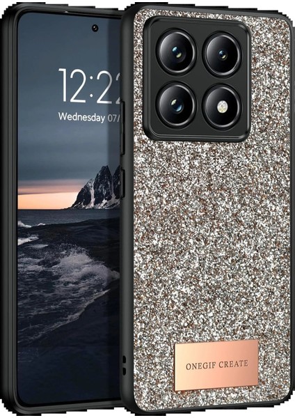 Xiaomi Mi 14T Pro Bright Simli Kapak - GOLD-(5796) - N988J007-M62988