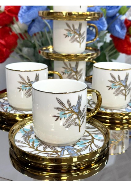 Porselen 6 Kişilik Çay Seti 200 cc