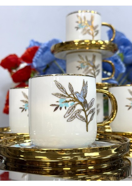 Porselen 6 Kişilik Çay Seti 200 cc