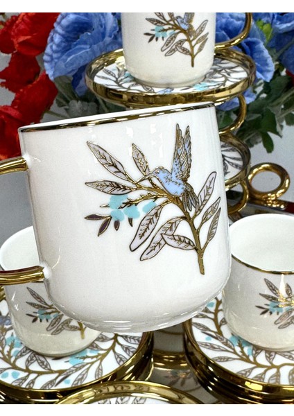 Porselen 6 Kişilik Çay Seti 200 cc