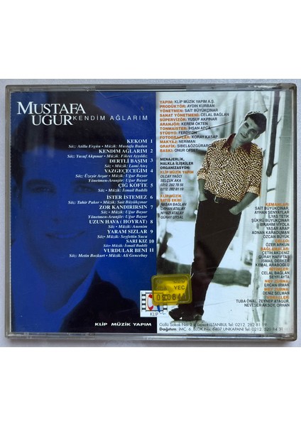 Mustafa Uğur Kendim Ağlarım CD (Orijnal Dönem Baskı Cd) fiyatları