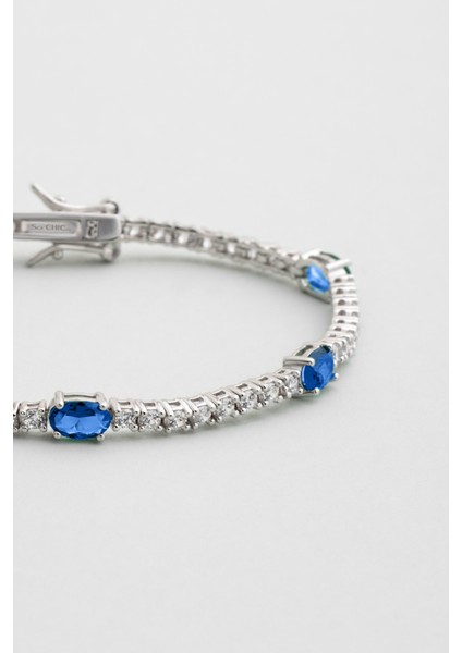 Navira 18 Ayar Beyaz Altın Kaplama Gümüş Su Yolu Bileklik indirimleri