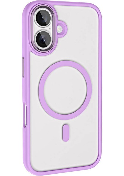 Apple iPhone 16 Kılıf Wireless Şarj Özellikli Krom M-Safe Silikon Kapak - Rose Gold indirimleri