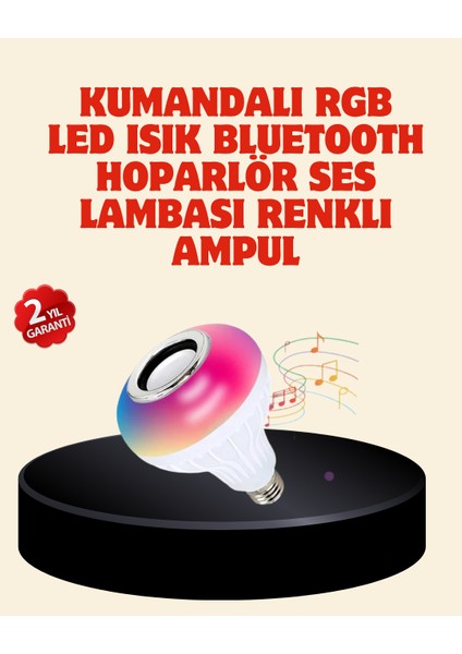 Bluetooth Bağlantılı Rgb LED Ampul – Şık ve Fonksiyonel - SBS4325-5776