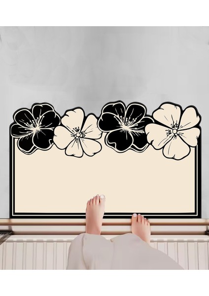 Morpho Ekru Tekli Banyo Paspası,kaymaz Tabanlı,yıkanabilir 60X100 cm Djtbanyo