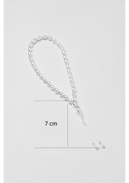 Arpa Kesim 20 cm Gümüş Tesbih modelleri