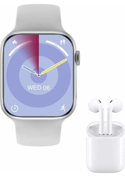 Yeni Nesil Akıllı Saat ve Kulaklık Seti Gümüş Kasa Zarif Tasarım Çok Fonksiy - SBS2878-6519 fırsatları