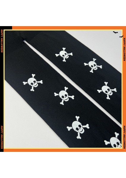 Cadılar Bayramı Tights, Küçük Şeytan Baskılı Ipek Çorap, Kafatası Baskılı Diz Üstü Sürtünme Önleyici Çorap (Yurt Dışından) modelleri