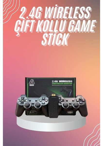 4K Game Stick Oyun Konsolu 2.4g Kablosuz Çift Kol Nostaljik Oyunlar - SBS9236-1047 fiyatları