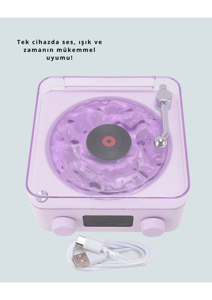 Retro Pikap Hoparlör – Şarjlı Kablosuz Projektör ve Gece Lambası - SBS6812-1767 fiyatları