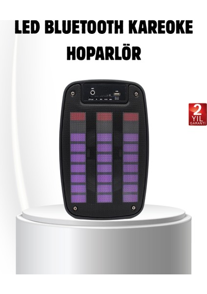 6.5” LED Işıklı Gts 1793 Bluetooth Hoparlör Güçlü Bass ve Fm Destekli - SBS9698-4614