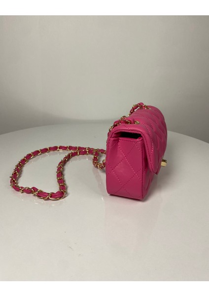 Mini Kapitone Örme Zincirli Kadın El ve Omuz Çantası fiyatları