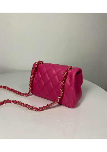 Mini Kapitone Örme Zincirli Kadın El ve Omuz Çantası modelleri