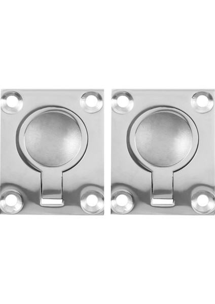 2pcs 48 x 38MM Tekne Locker Hatch Dolap Dolabı Aydınlatma Montaj Halkası Tutamak Deniz Sörf Donanımı 316 Paslanmaz Çelik (Yurt Dışından)