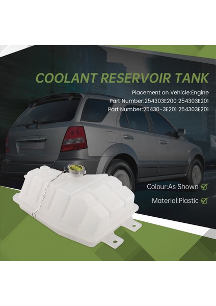 254303E201 Kıa Sorentoi D4CB Için Genişleme Tank Soğutucu 2 5l G4JS 2002-2009 2 4l 4cyl Sorento I 3 5l V6 4WD 2002-2011 (Yurt Dışından) fırsatları