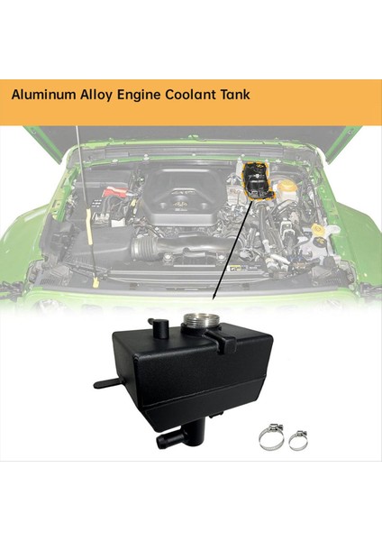 Jeep Wrangler Için Alüminyum Alaşım Motor Soğutucu Tankı Jl/jlu 18-24 Gladyatör Jt 2020+ Rezervuar Taşma Genişleme Tankı (Yurt Dışından) fiyatları