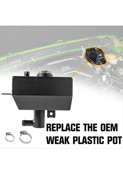 Jeep Wrangler Için Alüminyum Alaşım Motor Soğutucu Tankı Jl/jlu 18-24 Gladyatör Jt 2020+ Rezervuar Taşma Genişleme Tankı (Yurt Dışından) fırsatları