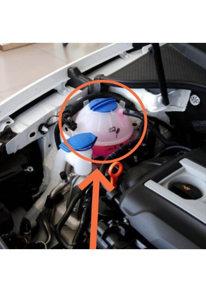Araç Motor Radyatör Soğutucu Rezervuar Şişesi 1K0121407A Vw Golf Mk6 Jetta Mk5 Tiguan Passat cc (Yurt Dışından) modelleri