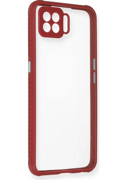 Oppo A73 Kılıf Miami Şeffaf Silikon - Fuşya (K95)