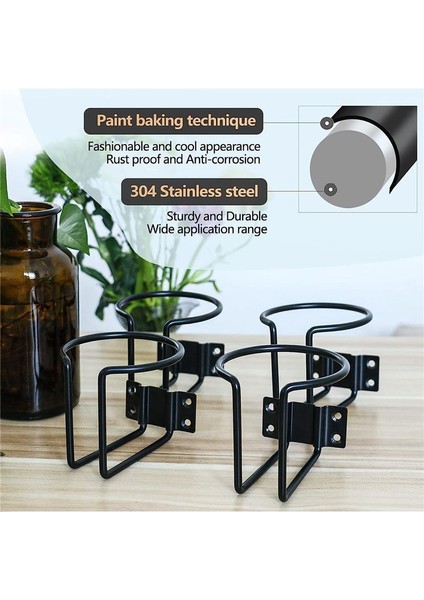 4 Adet Tekne Fincan Tutucu Paslanmaz Çelik Evrensel Içecek Tutucular Siyah Halka Bardak Tutucular Tekne Kamyonu Için Rv (Yurt Dışından) fırsatları