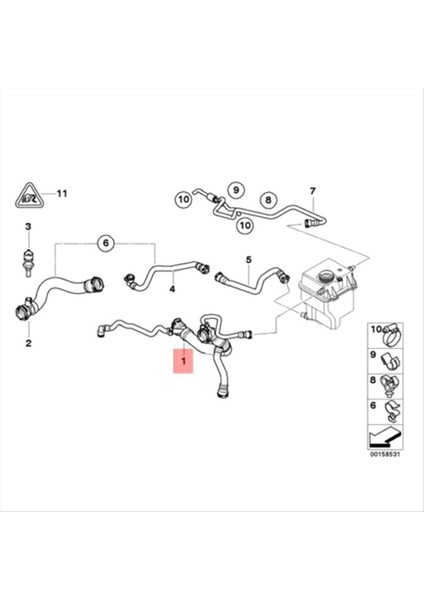 2x Araç Üst Radyatör Hortum Soğutucu Hortumu Bmw X5 E53 Su Borusu 17127526856 (Yurt Dışından) fırsatları
