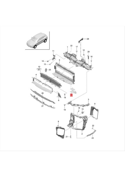 Sol Ön Tampon Hava Kılavuzu Flep 95B121699 Porsche Macan 95B 2014-2018 Radyatör Hava Kanalı Desteği 95B121699J1E0 (Yurt Dışından) fiyatları