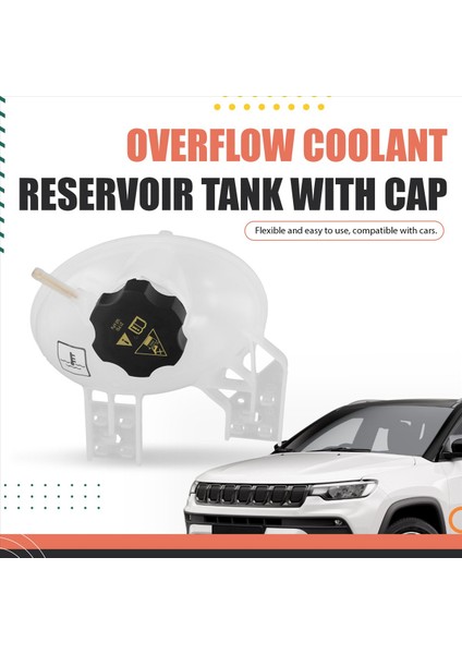 68289857AA Taşma Soğutucu Rezervuar Tankı Jeep Compass Mp Için Kapalı 1 4 16V Multiair (125KW) 2017-2022 68250057AB (Yurt Dışından) fırsatları