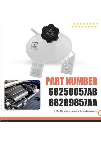 68289857AA Taşma Soğutucu Rezervuar Tankı Jeep Compass Mp Için Kapalı 1 4 16V Multiair (125KW) 2017-2022 68250057AB (Yurt Dışından) indirimleri