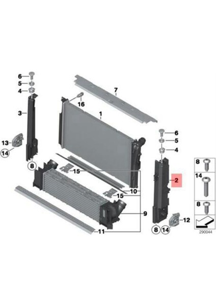 2 Çift -Bmw F30 328I 335I F32 428I 435I Sağ ve Sol Radyatör Braketi 17117600537 17117600536 Yeni (Yurt Dışından) fırsatları