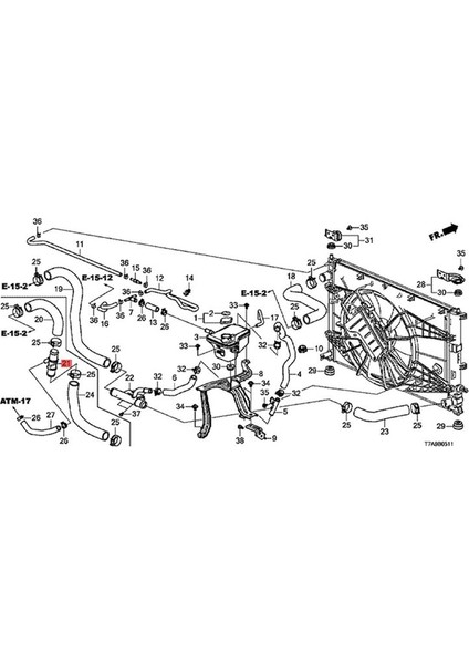 18-21 Honda Accord Alt Radyatör Hortumu Tüpü 19503-5J2-A50 (Yurt Dışından) indirimleri