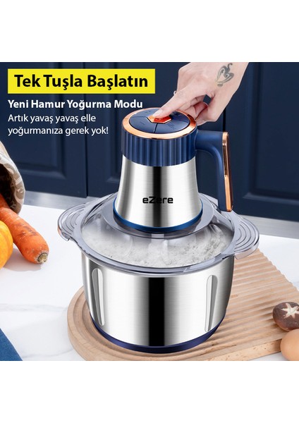 Powerchop Pro Elektrikli Paslanmaz Çelik Kollu 5 Litre Et Kıyma Makinesi Sebze Meyve Doğrayıcı Rondo Blendır modelleri