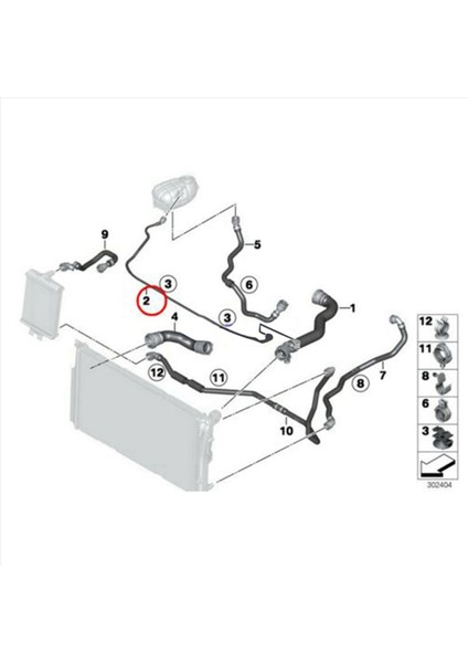 3x 17128570061 Bmw F30 F32 F87 Için Genişleme Tank Hortum Hortumuna Su Hortumu Üst Radyatör Hortumu (Yurt Dışından) modelleri