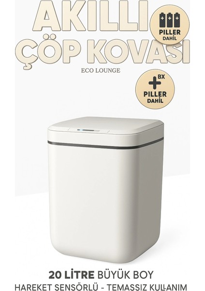 20L Akıllı Sensörlü Çöp Kovası Uv Işık Koku Geçirmez Mutfak Banyo Ofis Için fiyatları