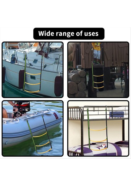 Taşınabilir Tekne Halat Merdiveni 3 Adım Katlanır Asılı Tekne Bounding Ladder Hafif Halat Merdiven Tekne Aksesuarları (Yurt Dışından) indirimleri