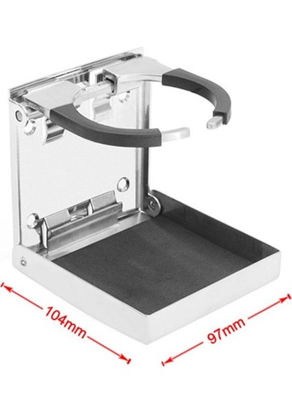 2pcs Paslanmaz Çelik Ayarlanabilir Katlanır Kupa Içecek Deniz/tekne/karavan/araba Için (Yurt Dışından)