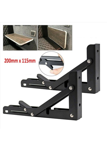 4pcs Campervan Katlanır Braket Masa Rafı Karavan Karavan Siyah Kaplama Paslanmaz Çelik Mini Katlanır Braket (Yurt Dışından) fiyatları