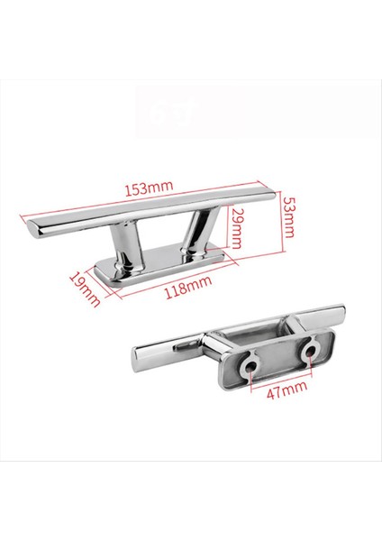 Deniz Paslanmaz Çelik Moorlama Kişme Dock Cleat Deniz Teknesi Yat Aksesuarları 2pcs 6 Inç (Yurt Dışından) fırsatları