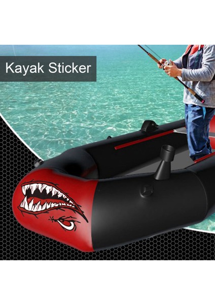 4pcs Su Geçirmez Vinil Çıkartma Köpekbalığı Dişi Kayak Tekne Araba Kamyon Sticker Diy Komik Kürek Çıkartması (Yurt Dışından) fiyatları