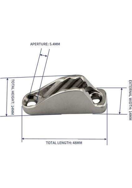 4pcs Paslanmaz Çelik Deniz Yelken Halat Cam Cam Cam 18X48MM Yukarı Çıkarma Kelepçesi Reçel Kelesi Yelkenli Yat Donanımı (Yurt Dışından) indirimleri