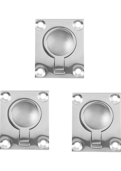 3pcs 48 x 38MM Tekne Locker Hatch Dolap Dolabı Aydınlatma Montaj Halkası Kolu Deniz Sörf Donanımı 316 Paslanmaz Çelik (Yurt Dışından)