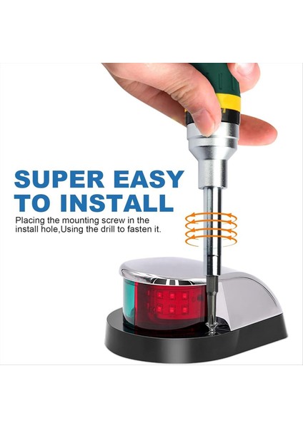 Yay Gezinme Işığı Deniz LED Navigasyon Işığı Yat Işık Tekne Işık Uyarı Işığı Pontoons Için Tekneler Gümüş (Yurt Dışından) fiyatları