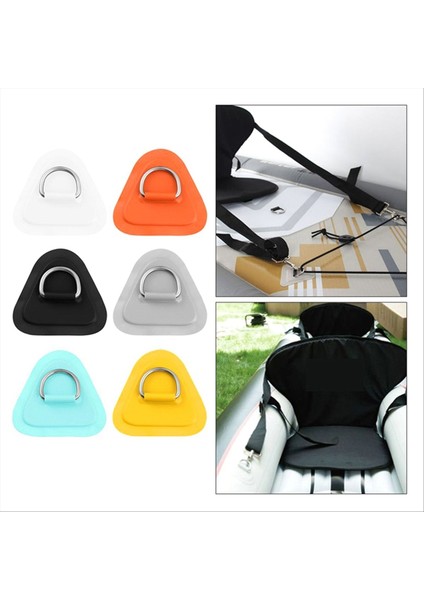 6pcs Şişme Tekne Için D-Ring Yaması Kayık Dinghy Sup D-Ring Pvc Yama Stand-Up Kürek Kano Rafting Beyaz (Yurt Dışından) fırsatları