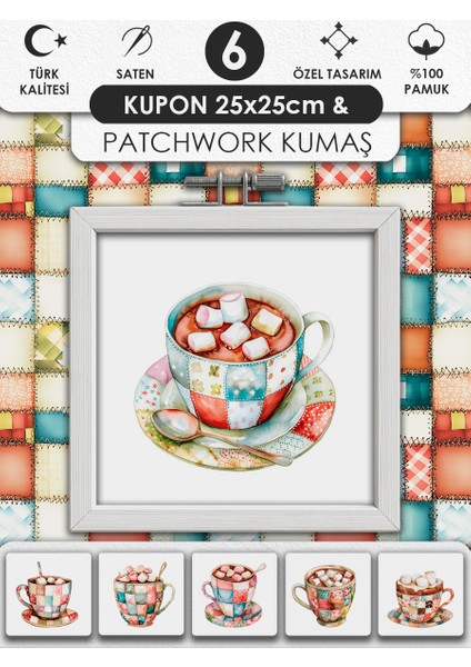 Patchwork Kumaş Seti – Dikiş ve Hobi Için %100 Pamuk Desenli Kumaş Kuponları